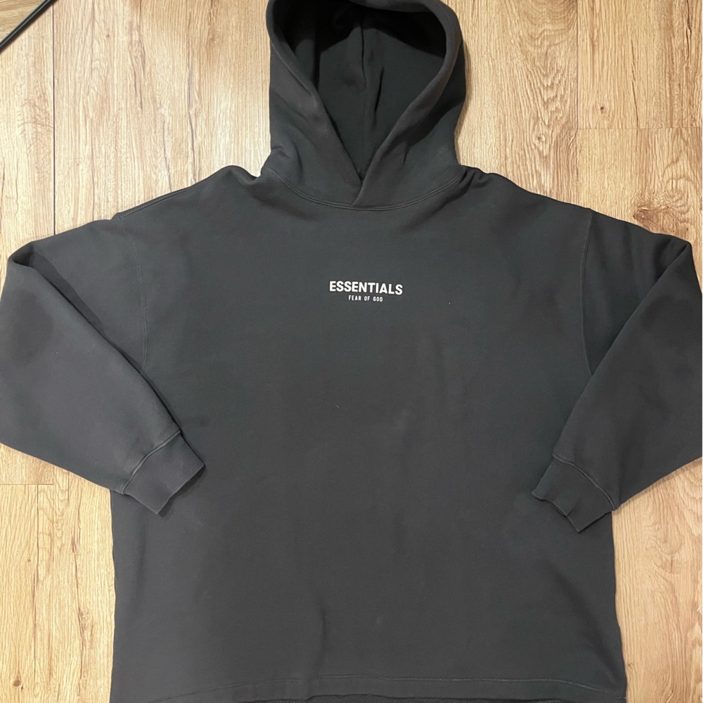 Fear of God Essentials Relaxed Black Hoodie